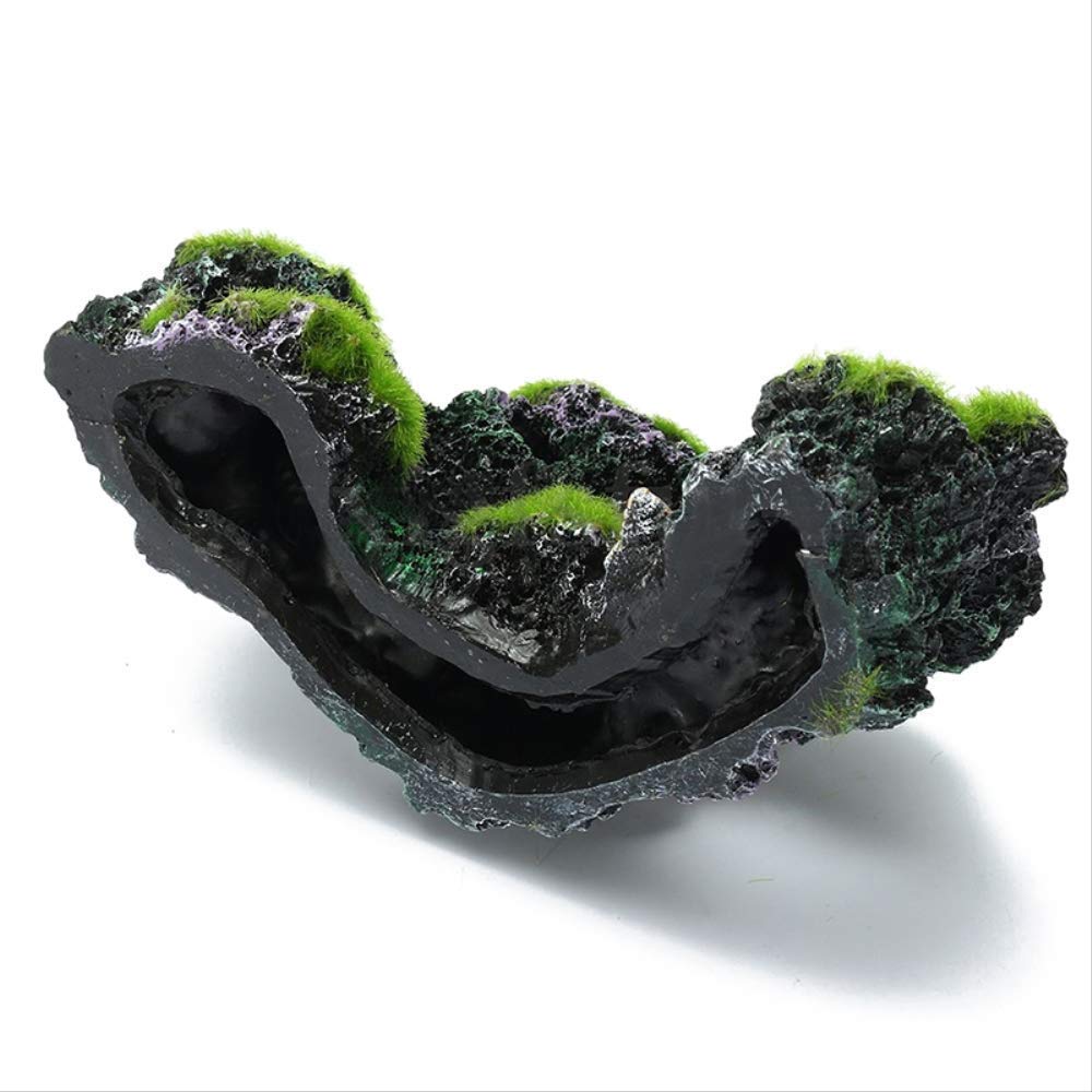 Resina Acquario Barriera Corallina Muschio Rock Fish Tank Marine Island Ornament Cave Decor