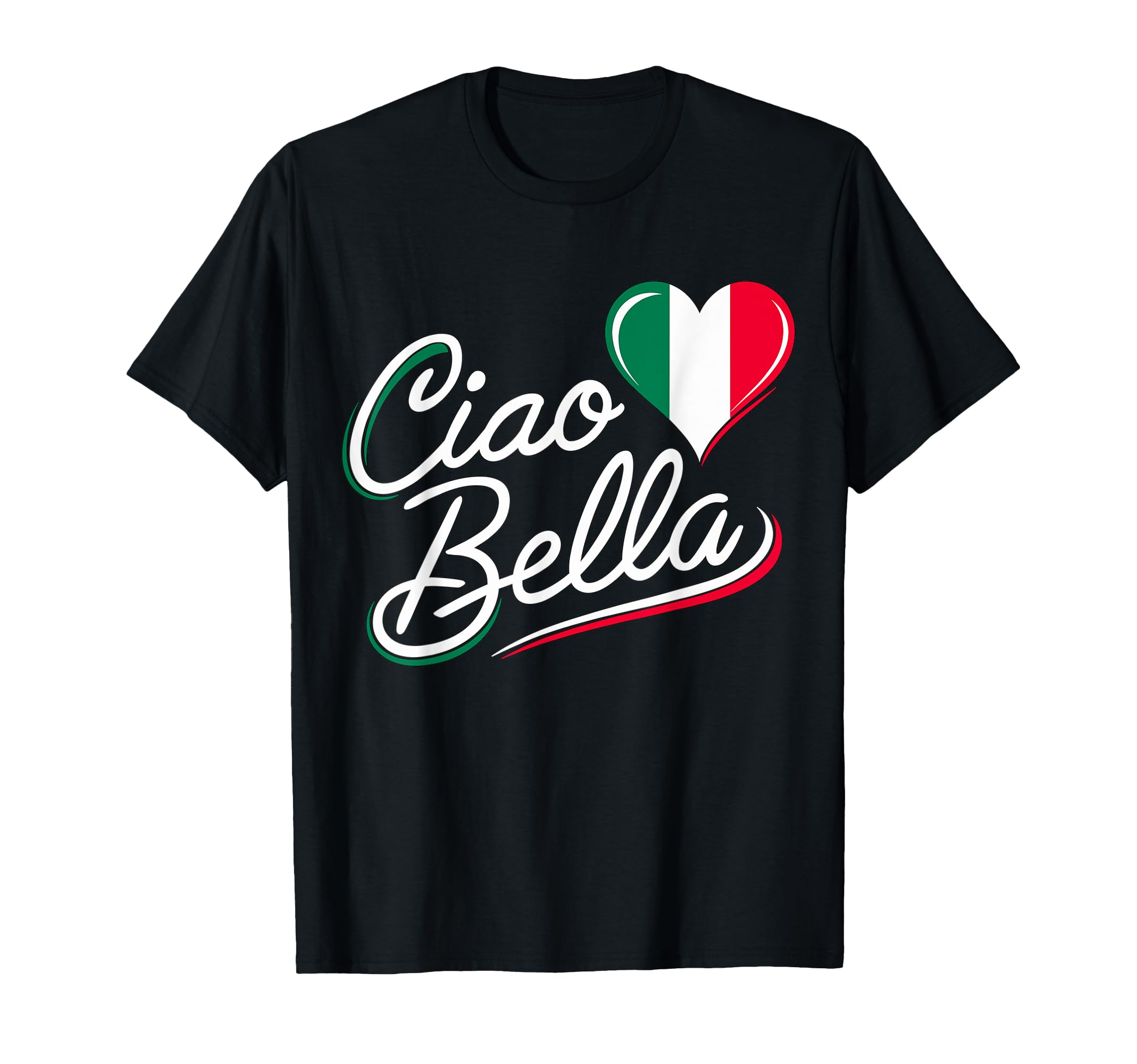 Magical and Funny Italian GiftsCiao Bella Italian Italy Flag T-ShirtOEKO-TEX STANDARD 100