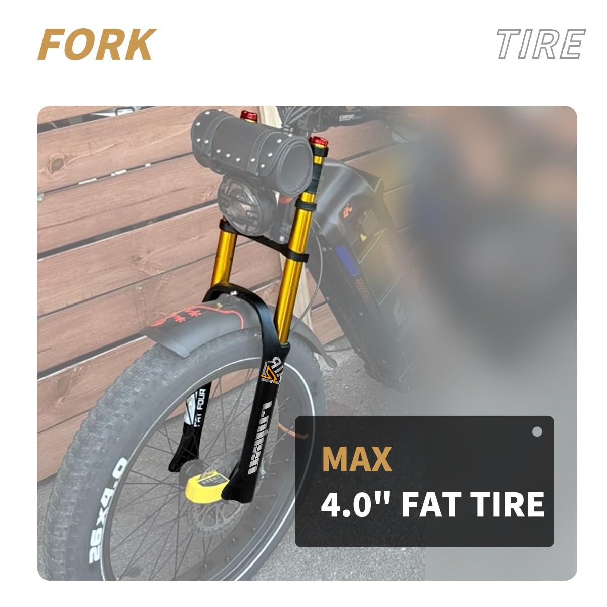 Forcella Bici Elettrica Fat Bike 26 Pollici 4.0 Pneumatici Freno A Disco 130mm Corsa Mountain Bike Forcella Ammortizzata 9 * 135mm QR Forcella Bicicletta 1-1/8"