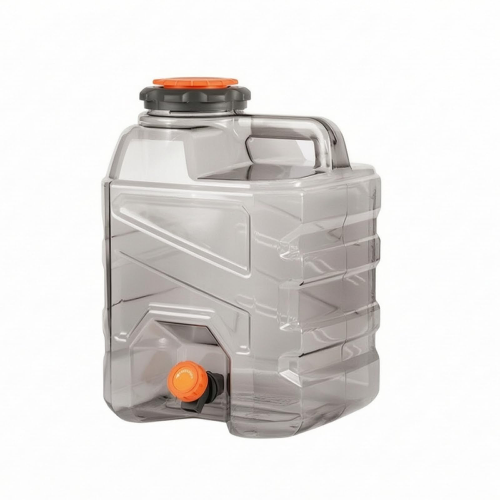 Tanica con Rubinetto Portatile Barile Trasparente Contenitore per Casa, 15L