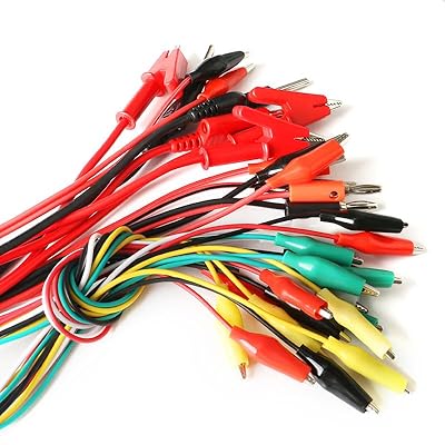 JESSINIE Alligator Clip Test Leads - 50cm Power Wire Jumpers with 2.8cm...