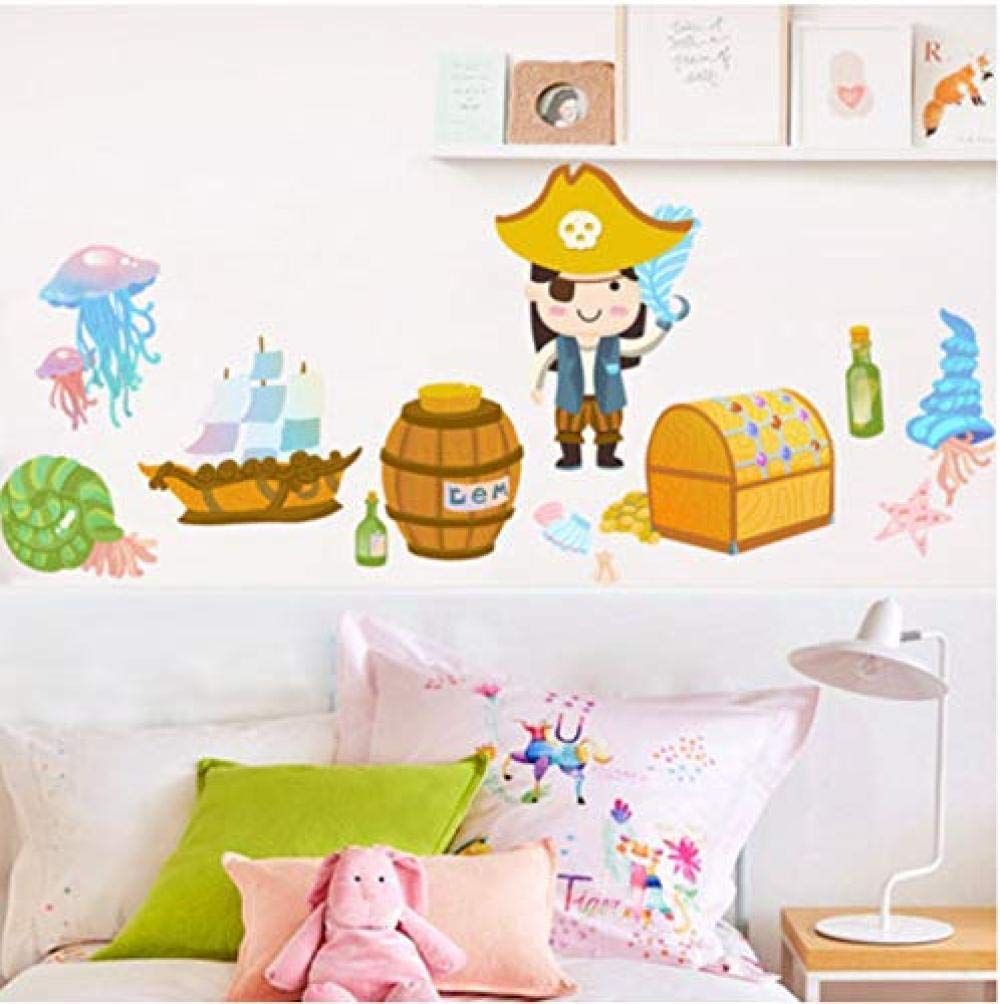 DTGSD Wall Sticker-Pirate Children's Wallpaper 135x60cm Bedroom/glass/wall decoration