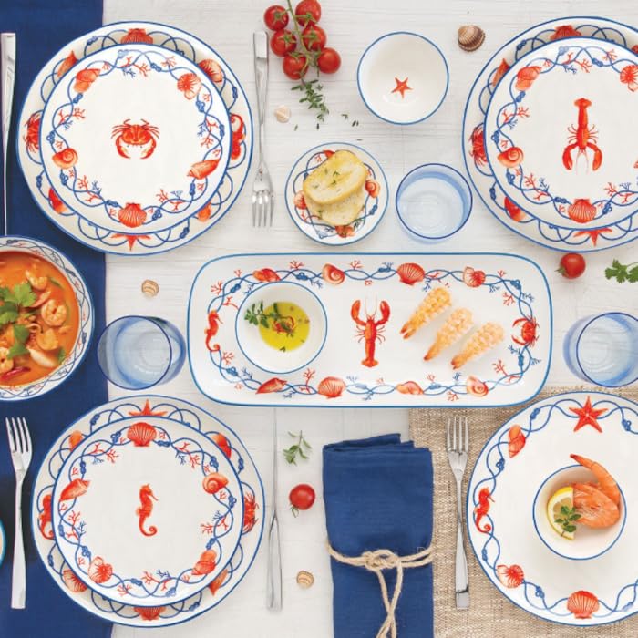 Easy Life Service d'assiettes de Noël 18 pièces en porcelaine (Nutcrackers