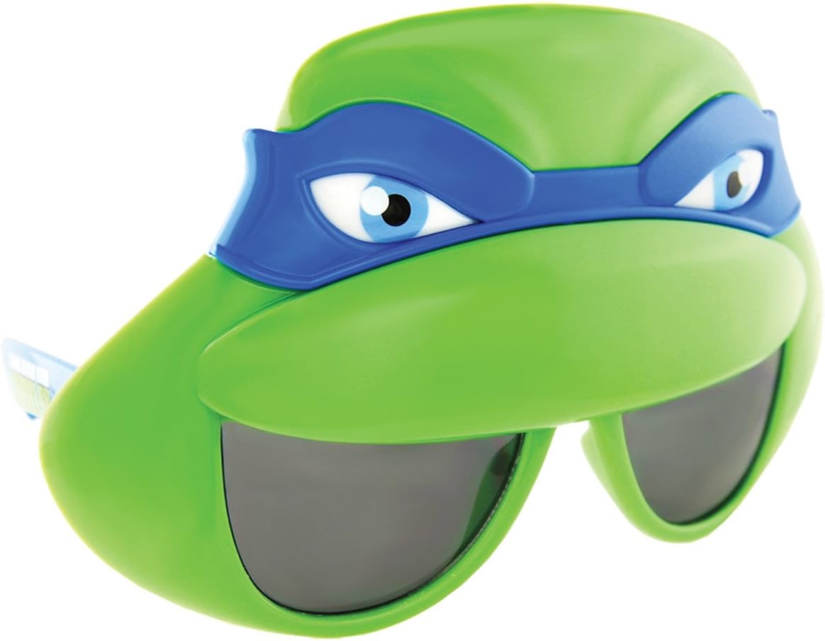 Sun-Staches TMNT Sunglasses | Blue Mask Costume Accessory | Party Favors | UV400 | One Size Fits Most