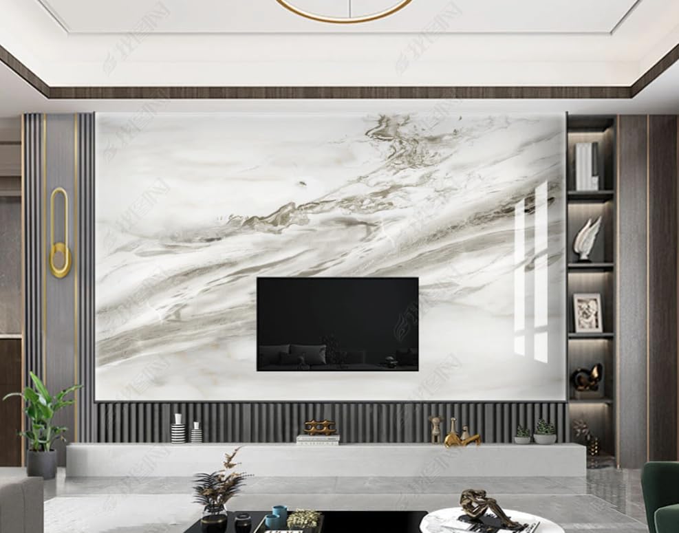 Poster géant mural pour salon et chambre moderne au style marbré intissé