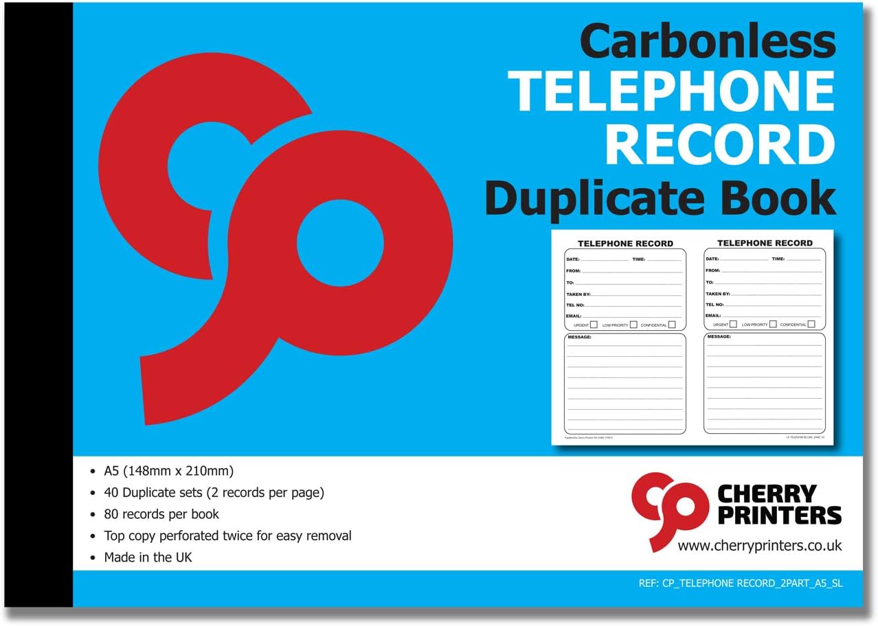 Cherry NCR Accident Report Libro Duplicato A4 (210 Mm X 297 Mm) 50 Set - Foto 7