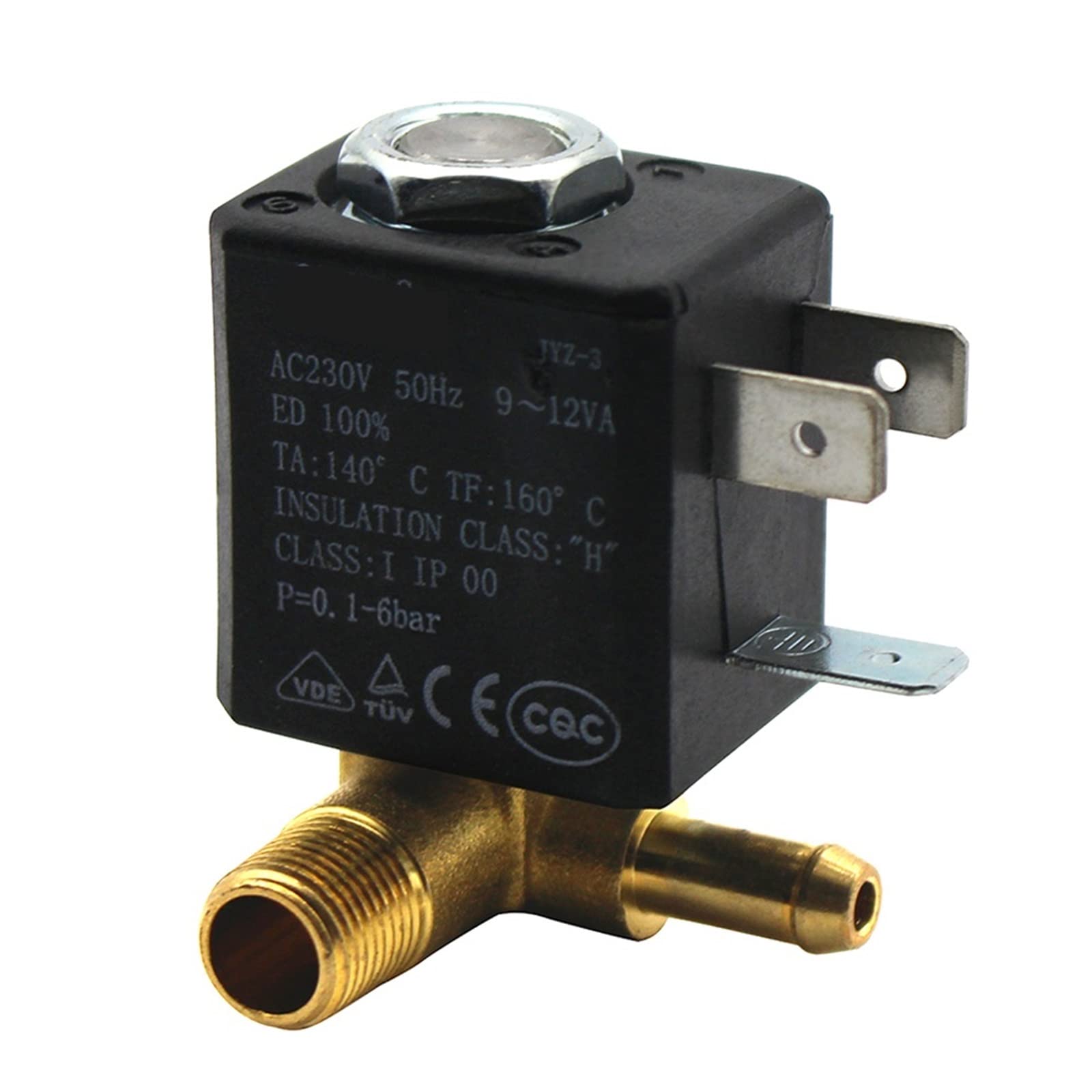 HDPHCRIUN JYZ-3 Normally Closed 6bar AC 230V G1/8#39; Brass Iron Steam Water 2 Position Way Solenoid Valve 1Pcs