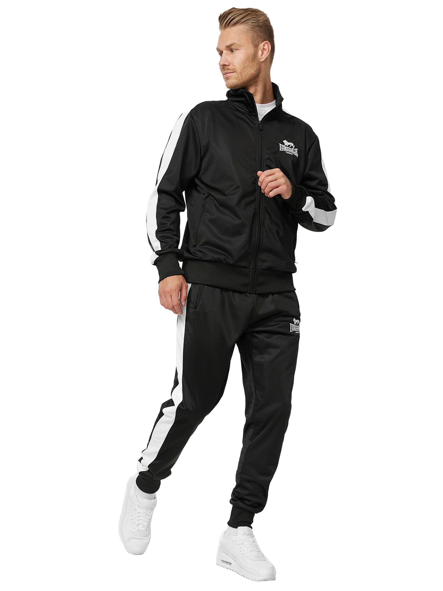 Lonsdale Men's Pember Jogging Suit, Black, XL