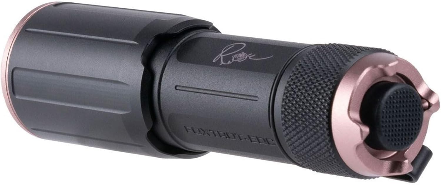 Sig Sauer Foxtrot-EDC 1350 Lumens Durable Waterproof Tactical Handheld Flashlight with Metal Deep Carry Pocket Clip, Compact Rose