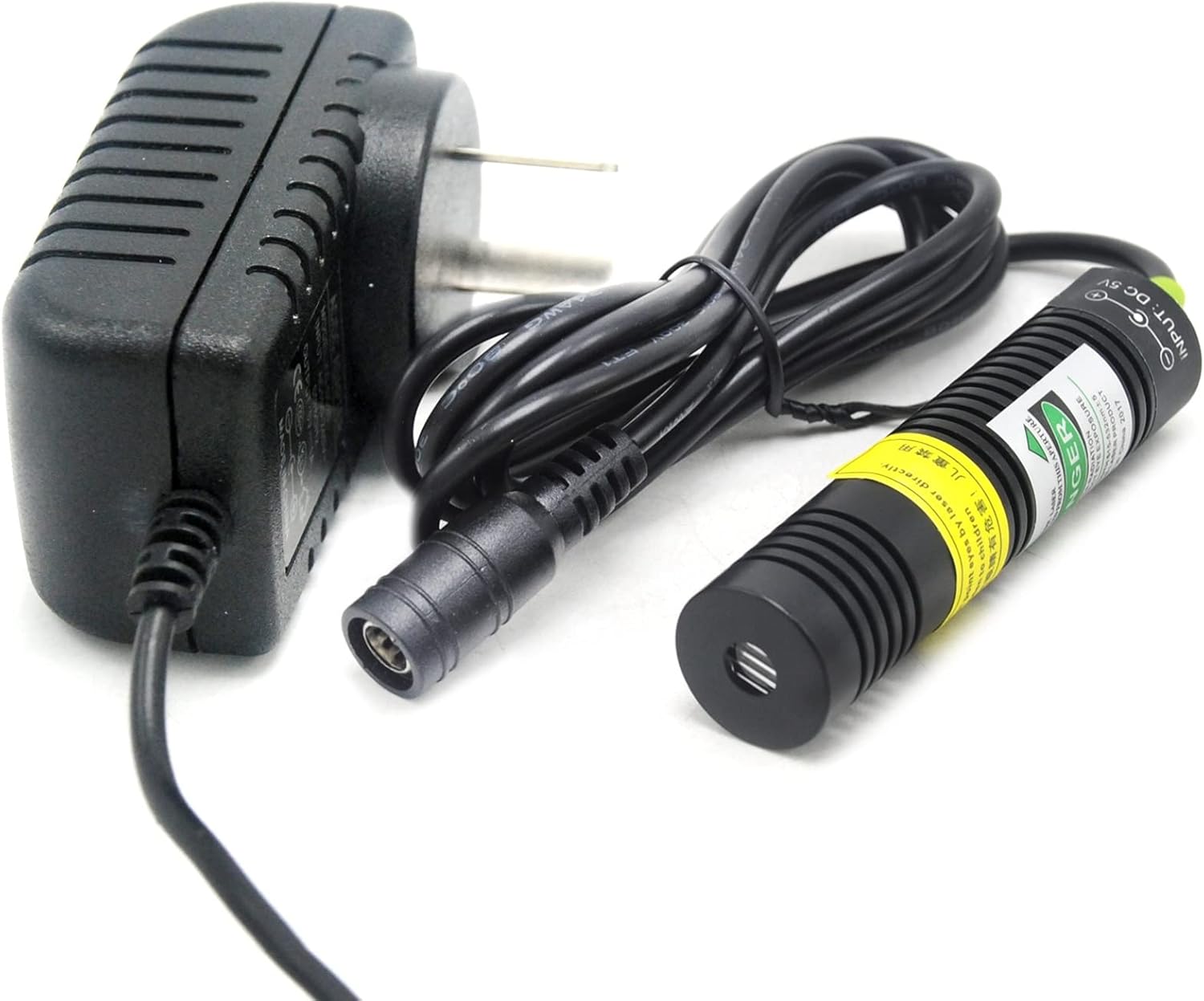 532nm Green Focus Line Positioning Laser Diode Module Locator 5V Adapter Adjustable Holder (with Adapter + Holder) - - 