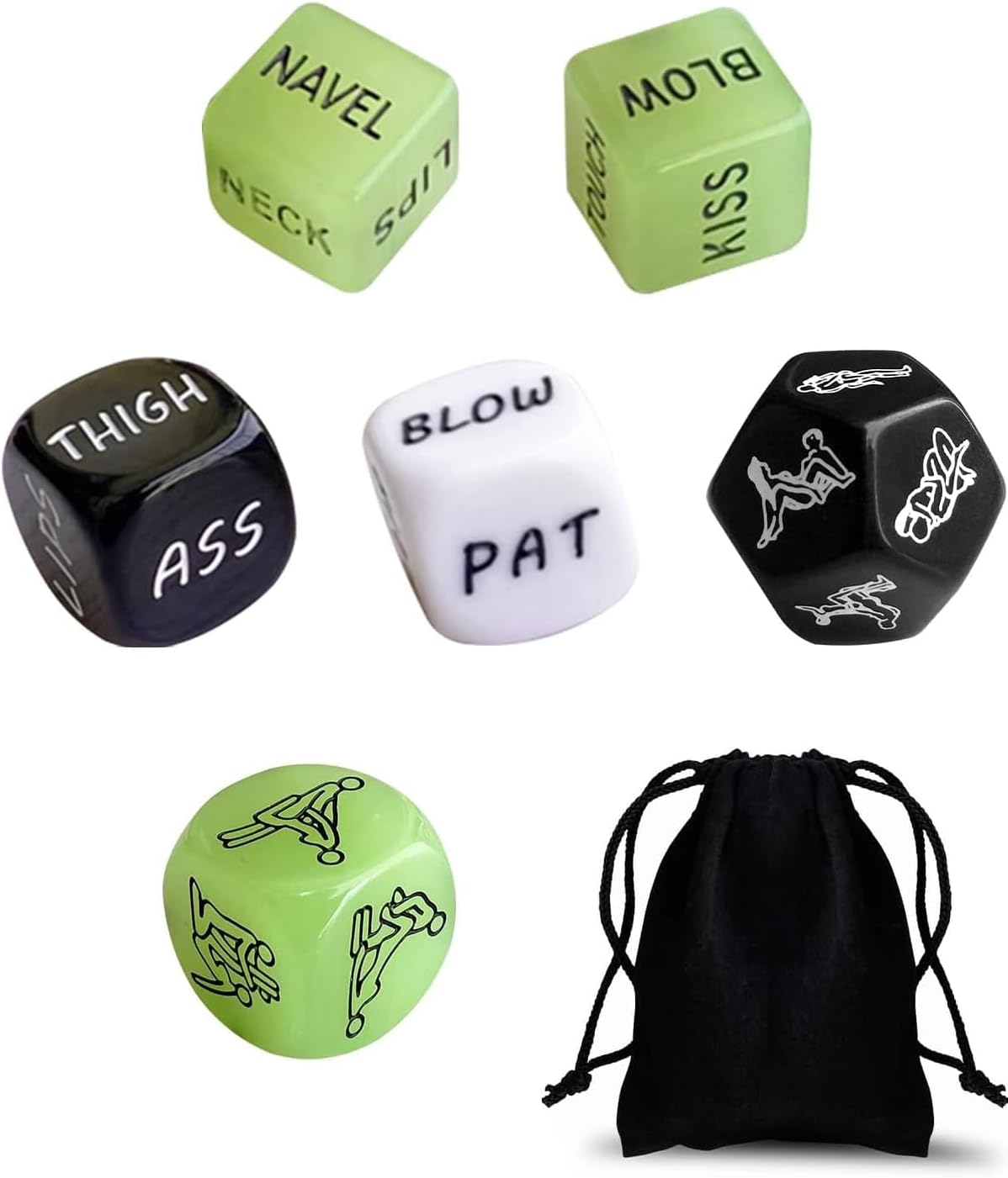 Sex Gaming Dice for Couples Naughty Dice with Sex Positions 6 PCS Sex Play Dice for Date Night Positions Fun Kinky Games for Couples' Bedroom Foreplay Positions Adult Gift for Valentine's Day