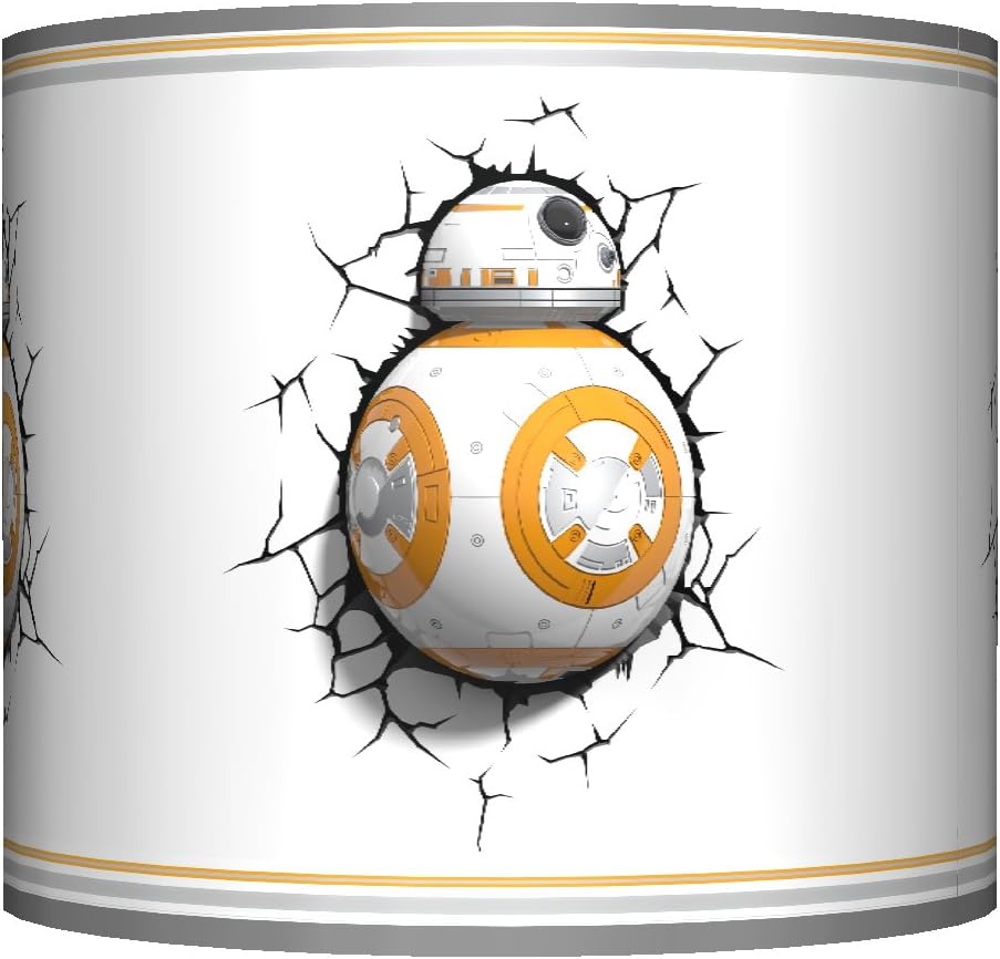 STAR WARS BB8 CEILING LAMPSHADE ~ 10" DRUM ~ BOYS BEDROOM LAMP SHADE GREY