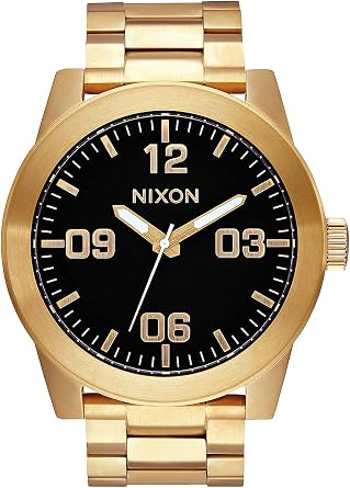 Nixon Corporal SS A346. 100m Water Resistant XL Mens Watch (48mm Watch Face. 24mm Stainless Steel Band)