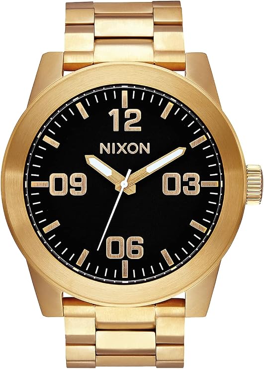 Nixon Corporal SS A346. 100m Water Resistant XL Mens Watch (48mm Watch Face. 24mm Stainless Steel Band)