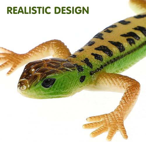 Miniatura 5 de Toddmomy Figura de lagarto de juguete de lagarto realista de plástico lagarto modelo de lagarto reptil juguetes falsos de lagarto para broma de