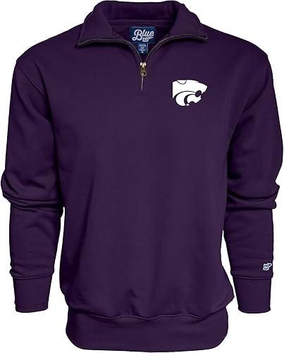 Miniatura 136 de Blue 84 Sudadera con cremallera de un cuarto para hombre de la NCAA Gris