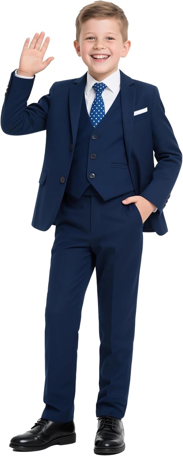 Boys Slim Fit Suits for Boys Suit Set Boy Dresswear Ring Bearer Outfit Kids Suits B...