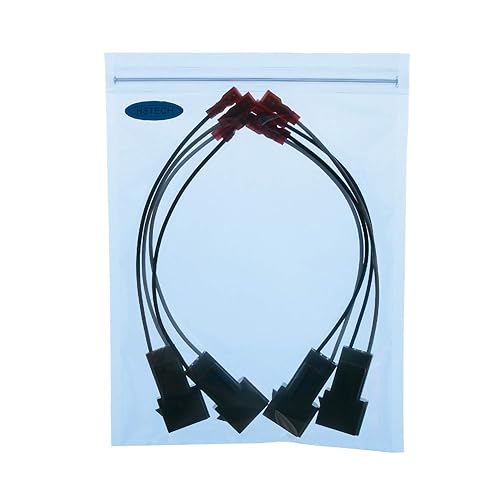 Miniatura 8 de HSTECH 72-6514 2 pares (paquete de 4) arnés de cableado de cable de cable para vehículos Chrysler Dodge Altavoces, adaptador de conector de enchufe