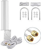 Eifagur 10-12dBi High Gain Dual SMA Male 4G LTE Omni Antenna 698-2700MHz Outdoor Pole/Wall Mount for Routers Modems