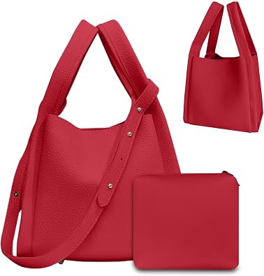 Bucket Bags for Women Vegan Leather Crossbody Bucket Handbag Bucket Purses with Removable Shoulder Strap