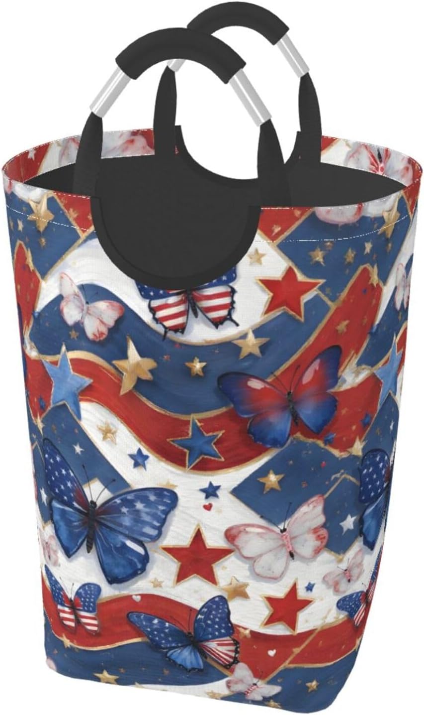 Freedom & Love Foldable Dirty Laundry Bag, Waterproof Oxford Fabric With Pe Board Base, 50l Capacity For Home & Travel
