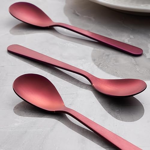 Miniatura 10 de FULLYWARE Cucharas de café Demitasse de color dorado mate cucharas de café con acabado satinado de acero inoxidable mini cucharaditas cucharas de