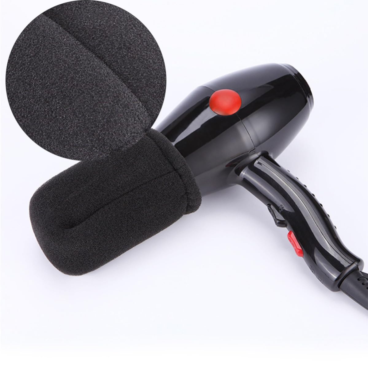 Black Hair Dryer Foldable Sponge Diffuser Cover, Salon Styling