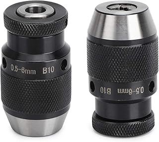 B10 0,5–6 Mm Selbstspannendes Bohrfutter mit Automatischer Verriegelung für Bohrmaschinen und Drehmaschinen | Bohrfutter Zum Bohren und Einfachen Werkzeugwechsel