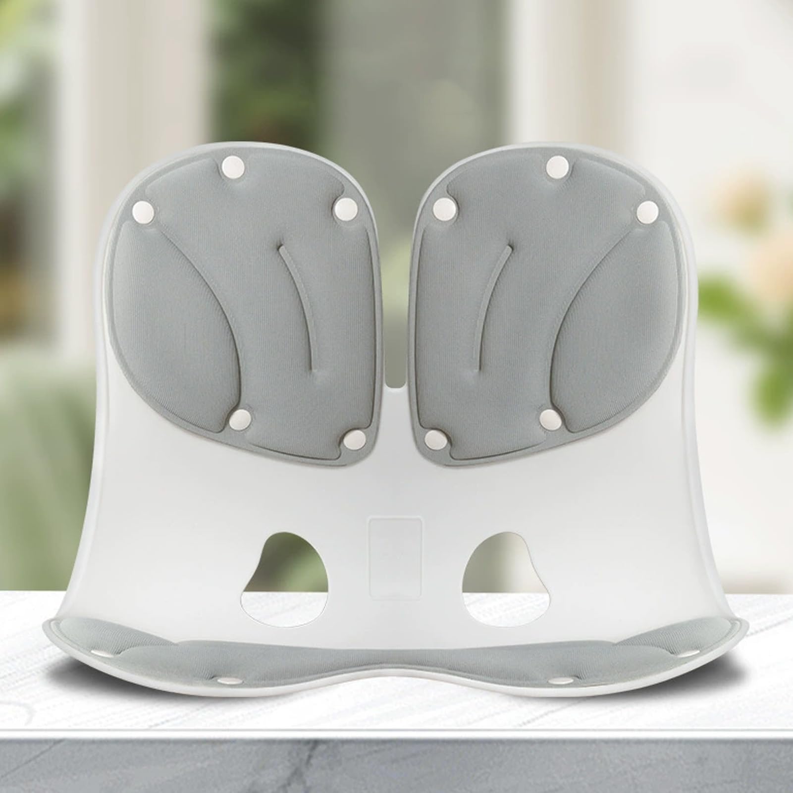 Almohada de apoyo lumbar de espuma viscoelástica para oficina y uso doméstico, base antideslizante, ideal para aliviar el dolor de espalda y silla.