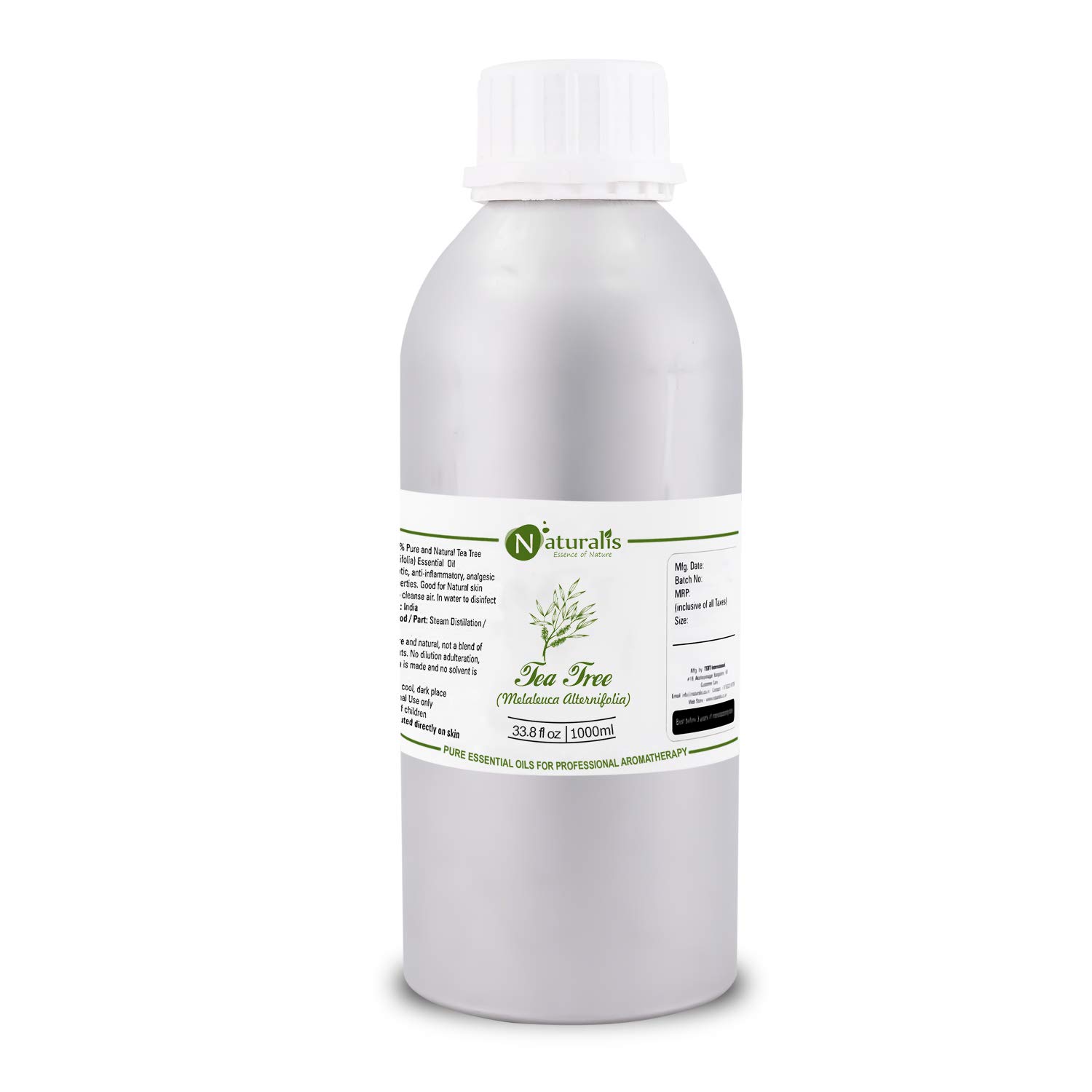 Naturalis Essence Of Nature Tea Tree Essential Oil, For Acne, Pimples, Scars, Skin, Face, Hair Care & Anti-Dandruff - 1000Ml-picture-27