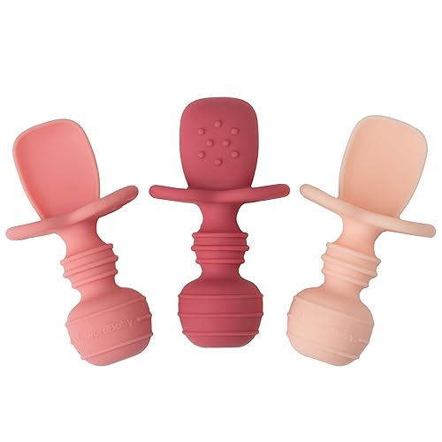 Miniatura 10 de Upward - Cucharas para bebé paquete de 3 cucharas de bebé autoalimentadas de 6 meses utensilios masticables para niños pequeños con barrera