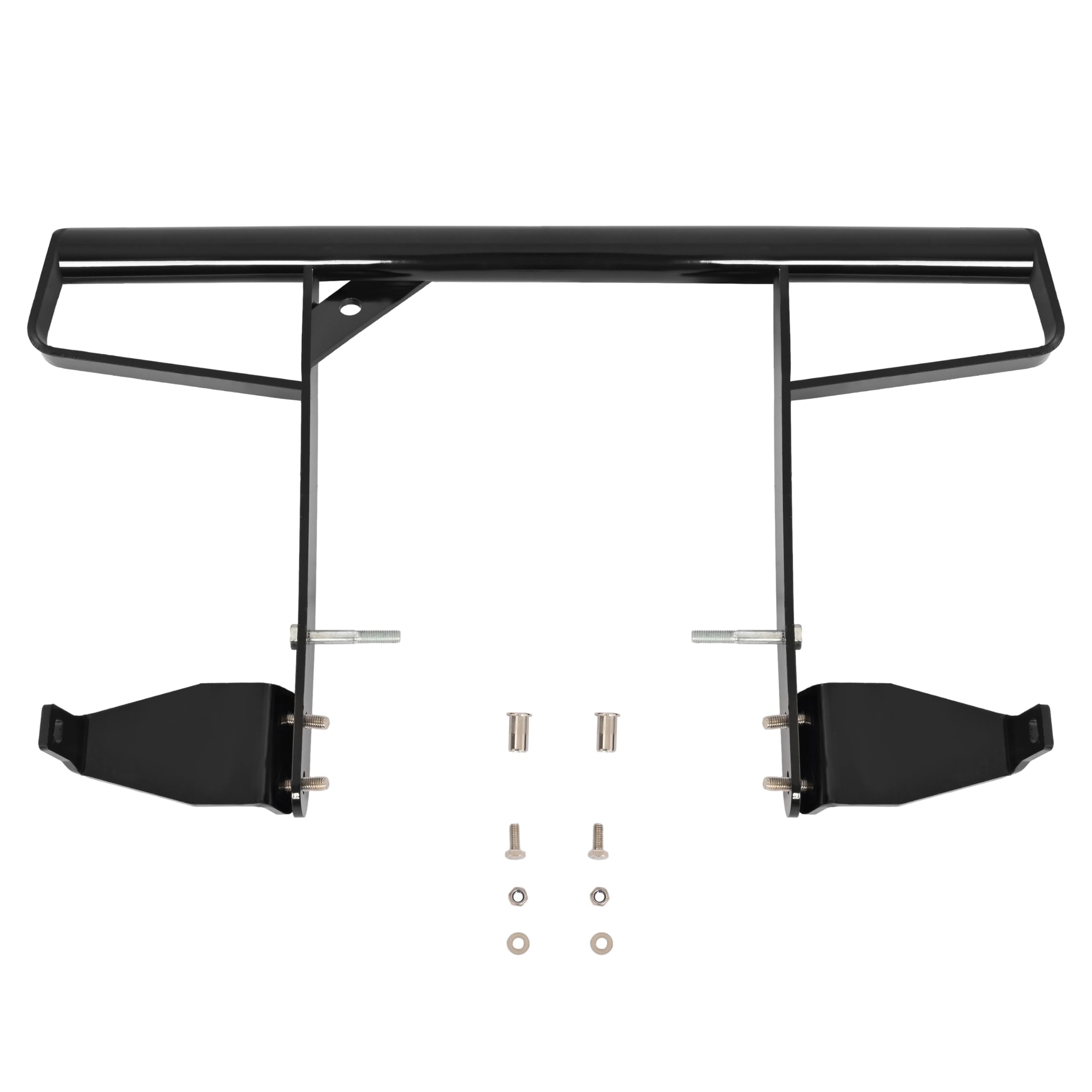ECOTRIC Aluminium Rear Wide Grab Bar Compatible with 2006-2024 Yamaha Raptor 700 700R ATV Rear Rack Mounted Bar Nerf Bars Gloss Black