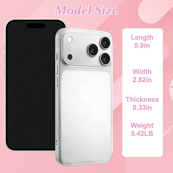 Fake Phone Dummy Prop Phone, Black Screen DecoyPhone PearPhone Non-WorkingPhone, DisplayPhone Look Like Real Phone 17 Pro, Silver - 2