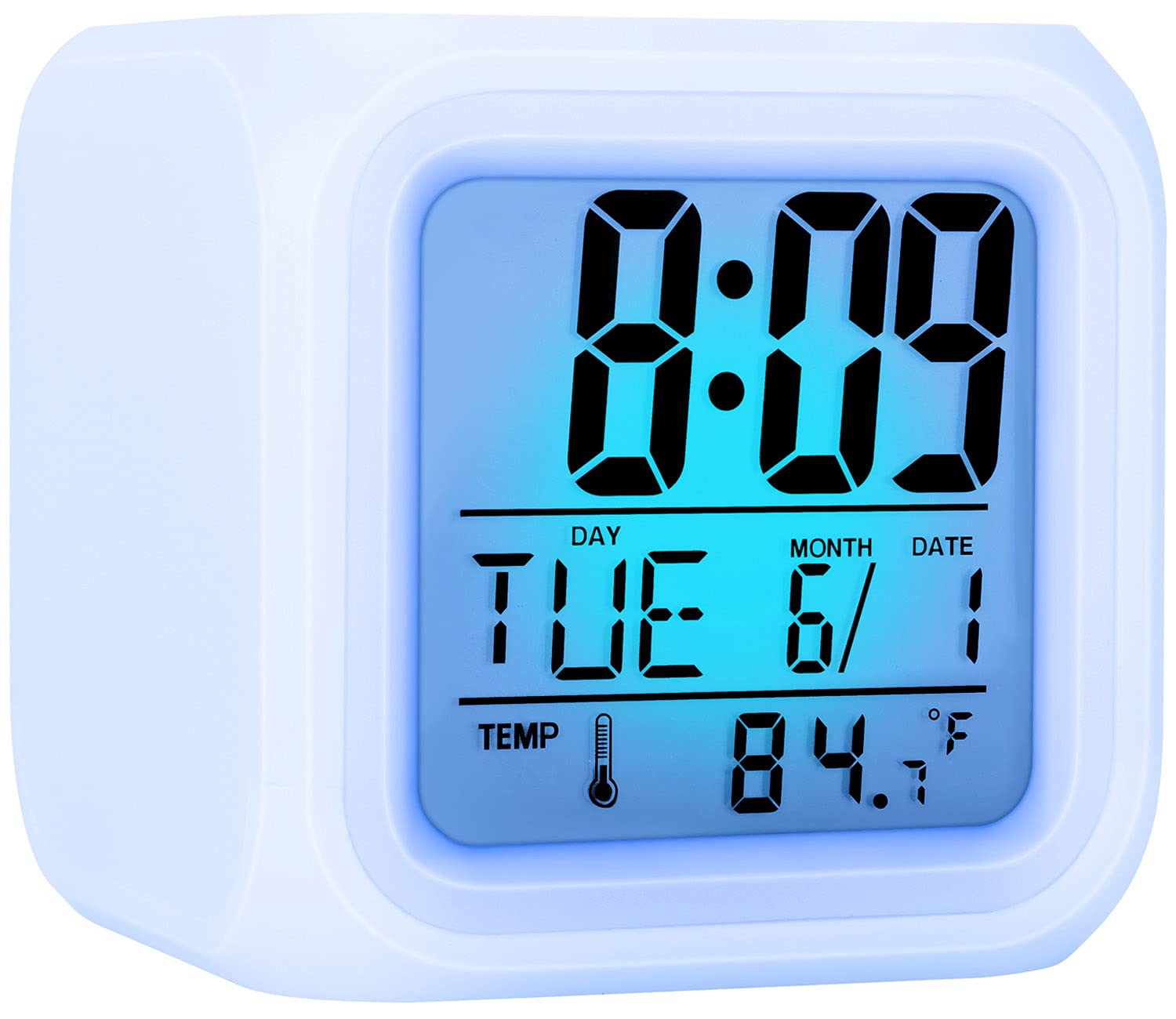 W OUTWIT Kids Alarm Clock 7 Color Night Light Digital Alarm Clocks with Snooze Alarm Clock for Kids