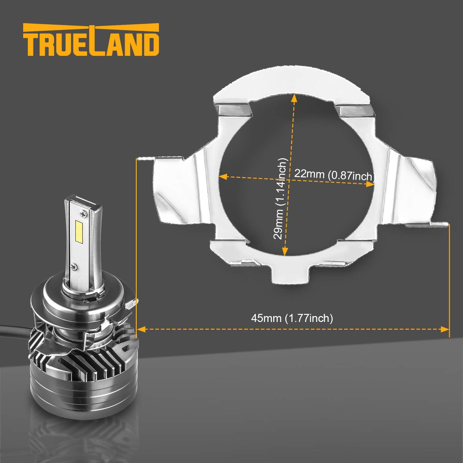 H7 LED Bulb Adapter H7 Retainers Holders Socket Base for VW Jetta Mercedes-Benz Audi X5 E85 Buick Hyundai Nissan Ford Fusion Chrysler Pacifica 2 Pack