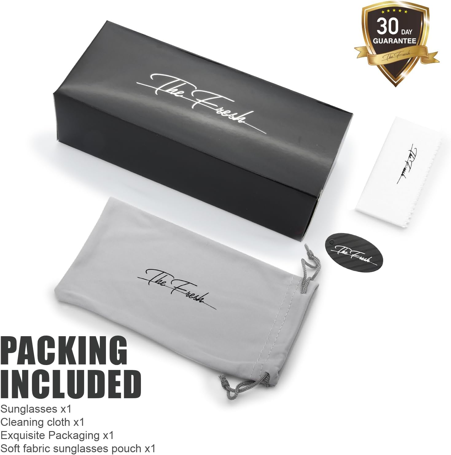 The Fresh Minimalist Small Rectangular Sunglasses Clear Eyewear - Exquisite Packaging - Image 7