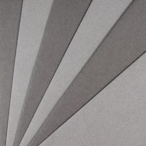 Image of KCS 4 /6 pc of 12 inch x 18 inch(30cmx45cm) 18CT Counted Cotton Aida Cloth Cross Stitch Fabric (6 pc,Medium Grey+Dark Grey)