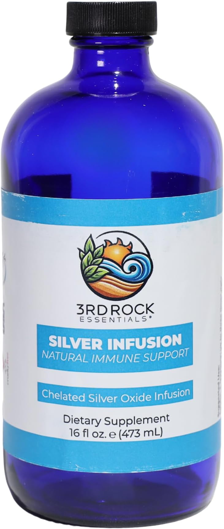 3rd Rock Essentials Silver Infusion 150 PPM Silver Oxide Tonic Dietary Supplement All Natural Liquid Immune Support Supplement Personal Care (16 oz)