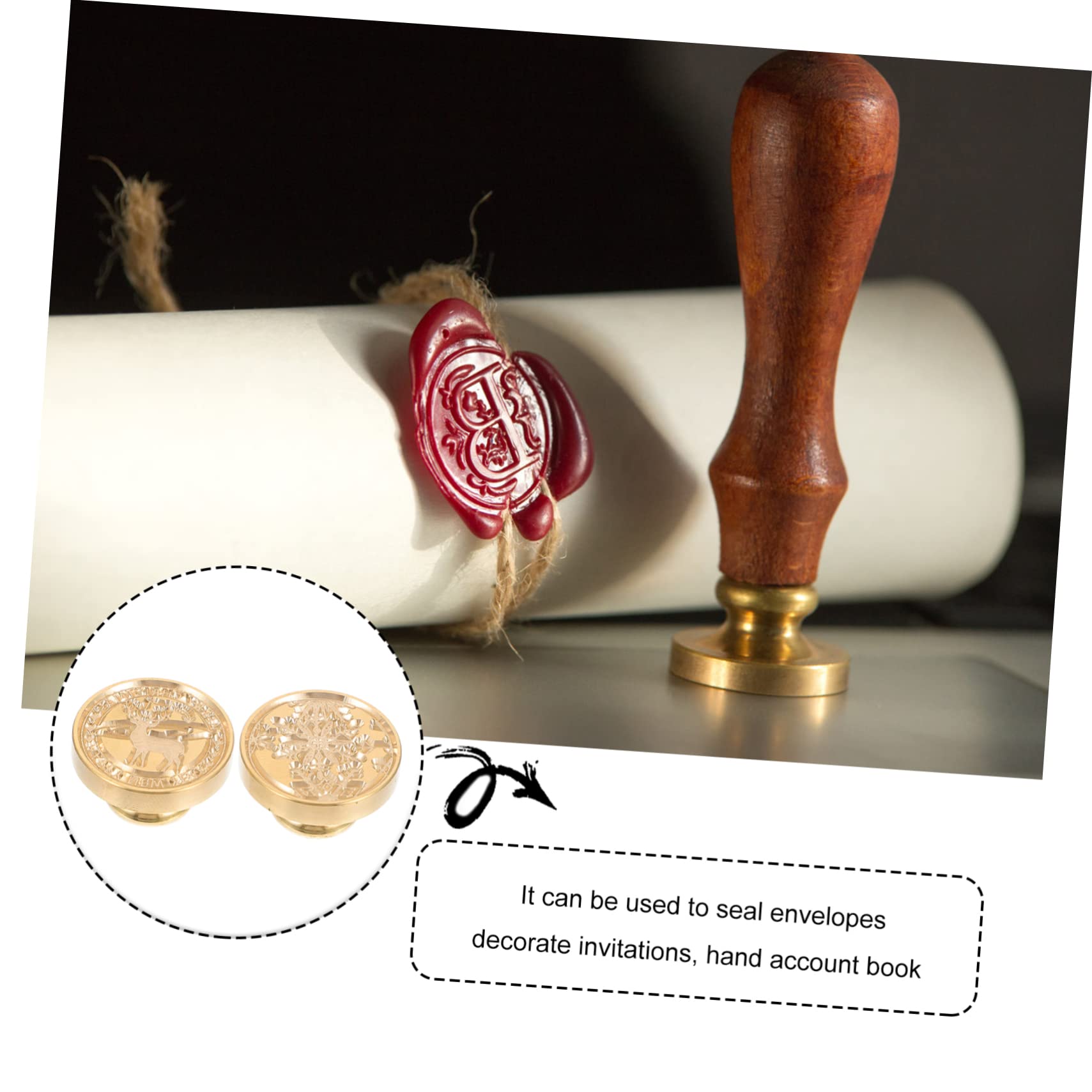 Lurrose 14 Stück Weihnachts Siegelstempel Bienenwachs Kerzen DIY Kits Rentier Antiker Siegellack Stick Anfänglicher Siegelstempel Wachs Siegelstempel Vintage Retro Set Urlaub