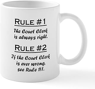CafePress Rule Court Clerk Mugs 11 oz (325 ml) Ceramic Coffee Mug