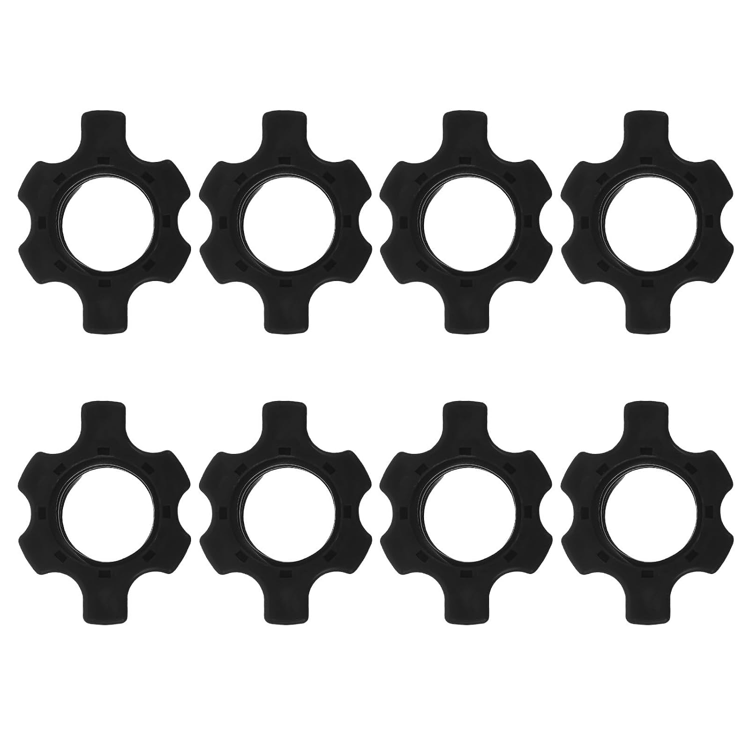 8pcs Plastic Dumbbell Nut Spinlock Collar for 1 Inch Standard Barbells and Barbell Rods Anti-Slip Pe Material for Efficient Gym Performance