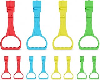 DECHOUS 12pcs Baby Playpen Pull Up Rings Colored Walking Assistant Plastic Standing Up Handle Rings for Play Pen Training Practice