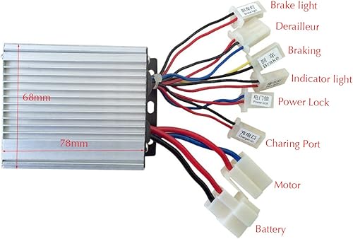 Miniatura 4 de JCMOTO 36 V 350 W cepillado velocidad motor y controlador conjunto para scooter eléctrico Go Kart bicicleta e bicicleta triciclo ciclomotor