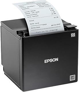 Epson TM-M30II POS Thermal Receipt Printer, Black - USB and Ethernet Connectivity - 250 mm/Second Print Speed, 203 dpi, Auto-Cutter, Monochrome, DAODYANG Printer_Cable
