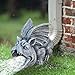 OwMell Gargoyle Gutter Guardian Downspout Statue, Garden Decorative Downspout Extension Statue Figurine, Gutter Guards for 3