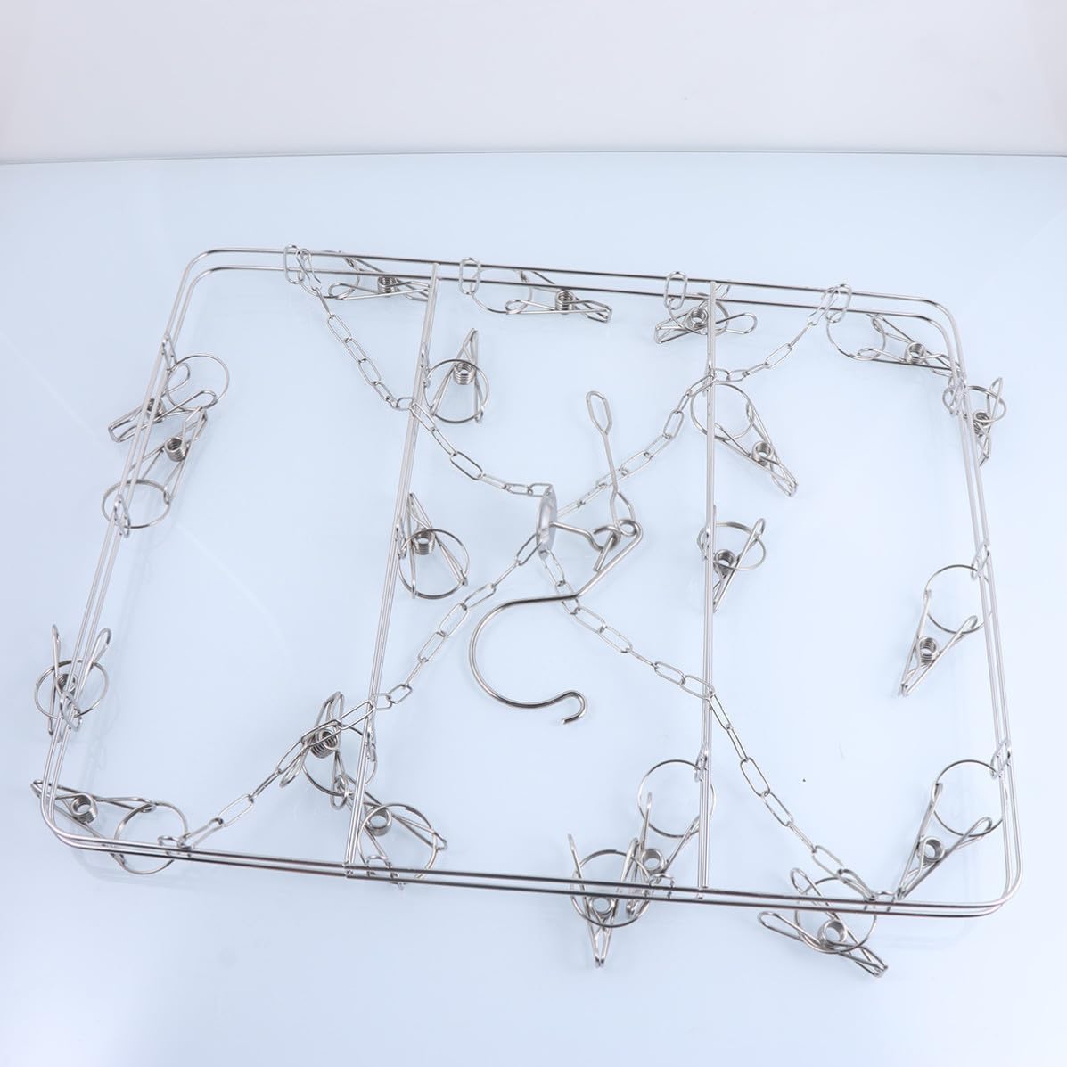 Cabilock Stainless Steel Drying Rack Windproof Peg with Swivel Hooks 20