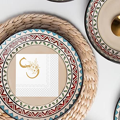 SharkBliss Guardanapos de coquetel com monograma, pacote com 50 unidades, monograma personalizado, m