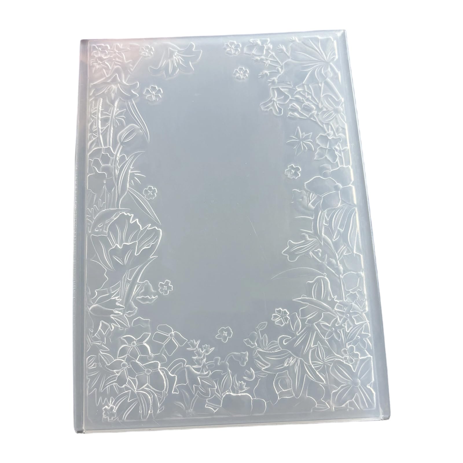 Tsophreniq Card Making Embossing Folder, Floral Polymer Texture Template for Scrapbook Journal Paper Craft Projects Texture Folder Craft Mold Emboss Template