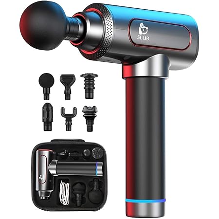 Amazon マッサージガン 筋膜リリース 電動マッサージ器 筋肉リラックスマシン 6段強力振動 取り替えるヘッド付き スピード調節可能 静音 ハンディマッサージャー マルチマッサージャー Usb充電式 収納パック付き 日本語取扱説明書付き Pse認証済 ブラック