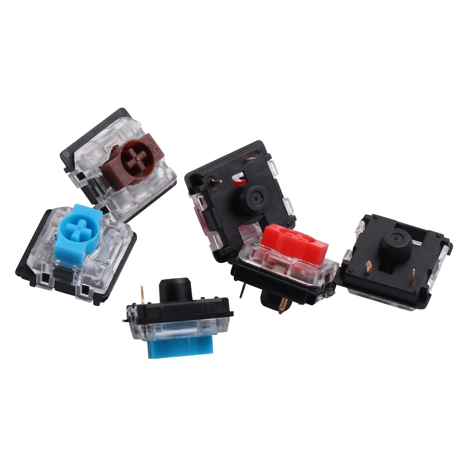 HUFFA Low Profile Switch Rot Blau Braun Ks-27 for ultimative ultraflache mechanische Tastatur K1 K3 K7 Air75 Air60 (Size : 110PCS, Color : Low Profile Brown)